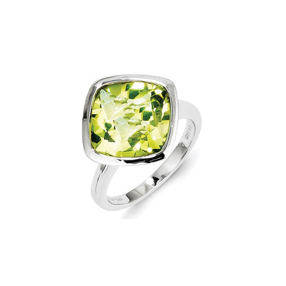 Sterlingsilber Zitrone Quarz Ring (size 9 Nur)