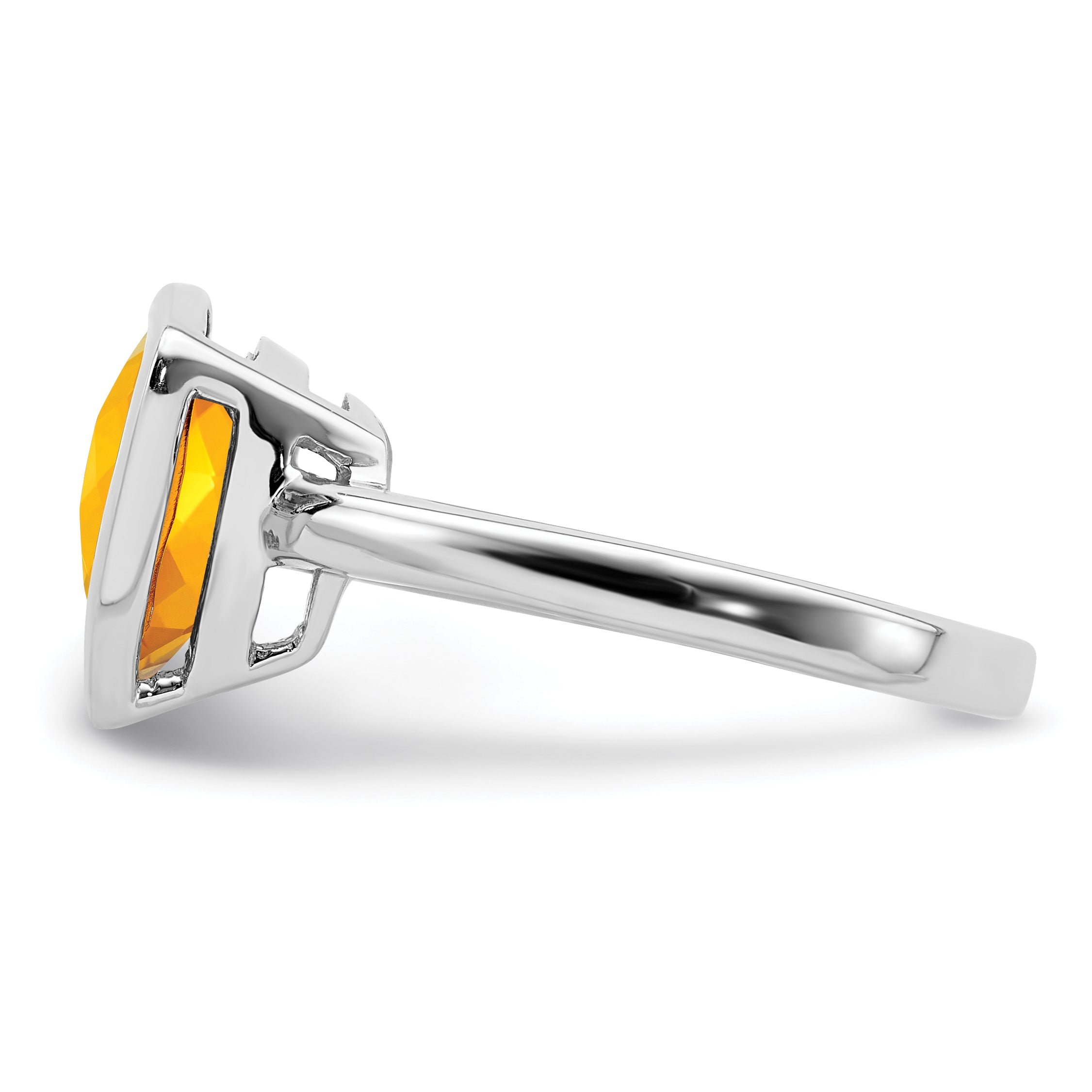 Sterlingsilber Rhodium Citrin Ring