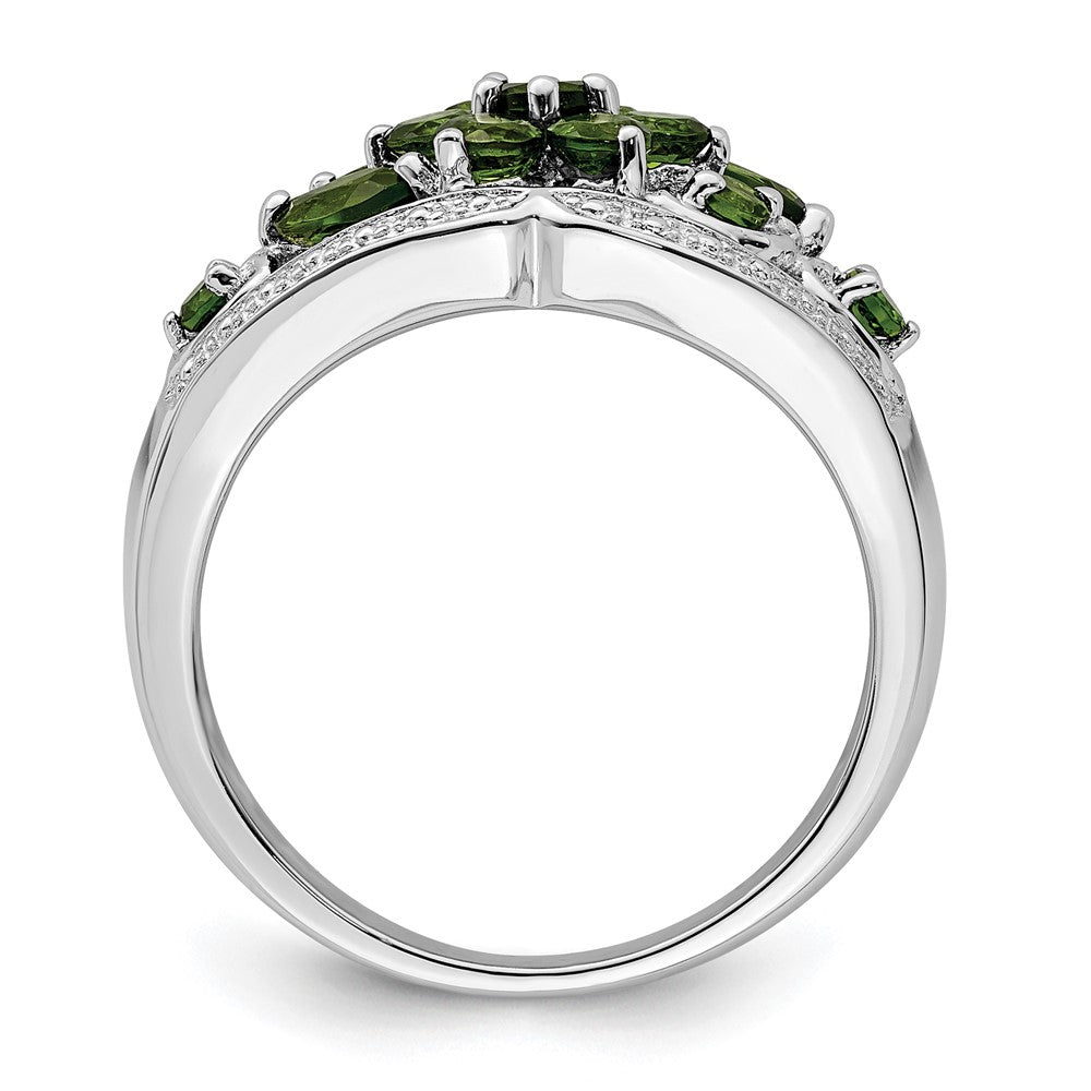 Sterlingsilber Rhodium Chrome Diopside Ring