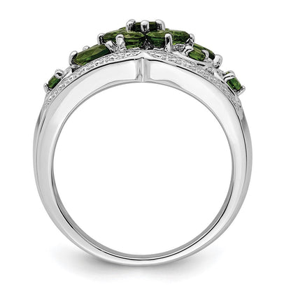 Sterlingsilber Rhodium Chrome Diopside Ring