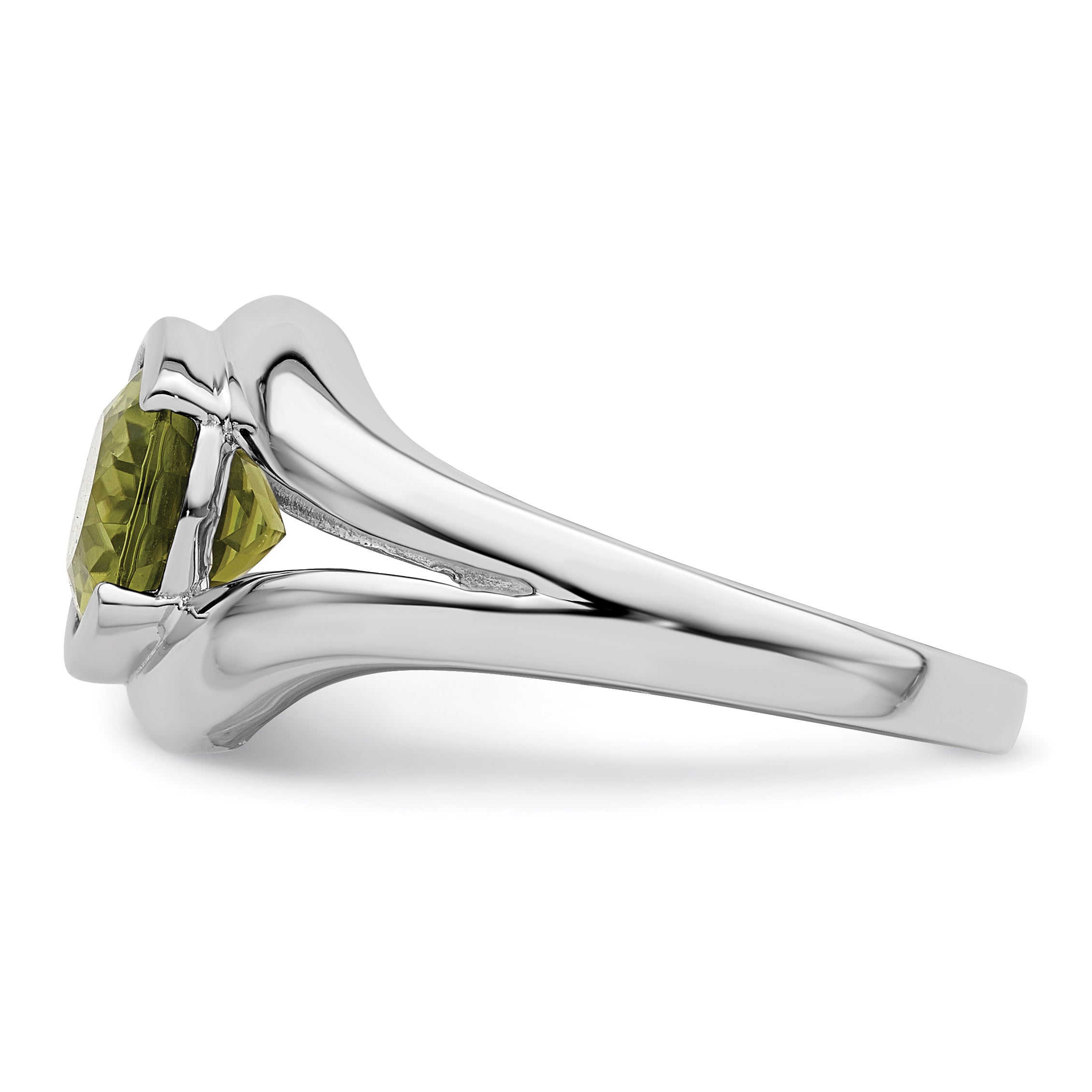 Sterlingsilber Rhodium Peridot Ring