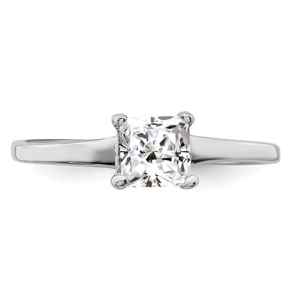 Sterlingsilber Rhodiniert Solitär Princess Zirkonia Ring