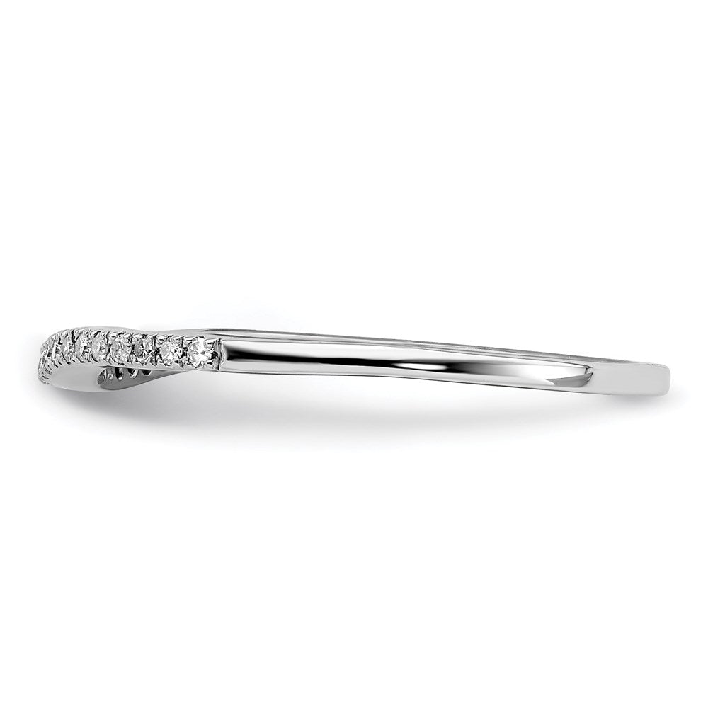 Sterlingsilber Rhodiniert Diamant Wickel Ring