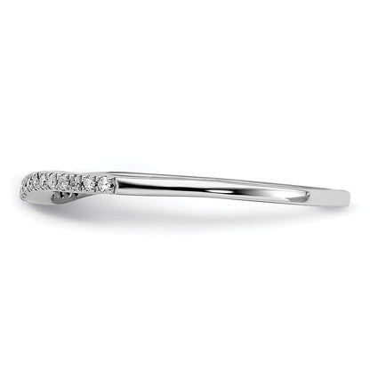 Sterlingsilber Rhodiniert Diamant Wickel Ring