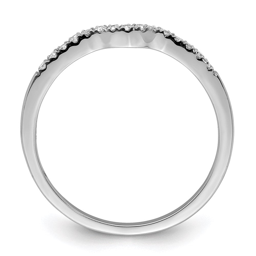 Sterlingsilber Rhodiniert Diamant Wickel Ring