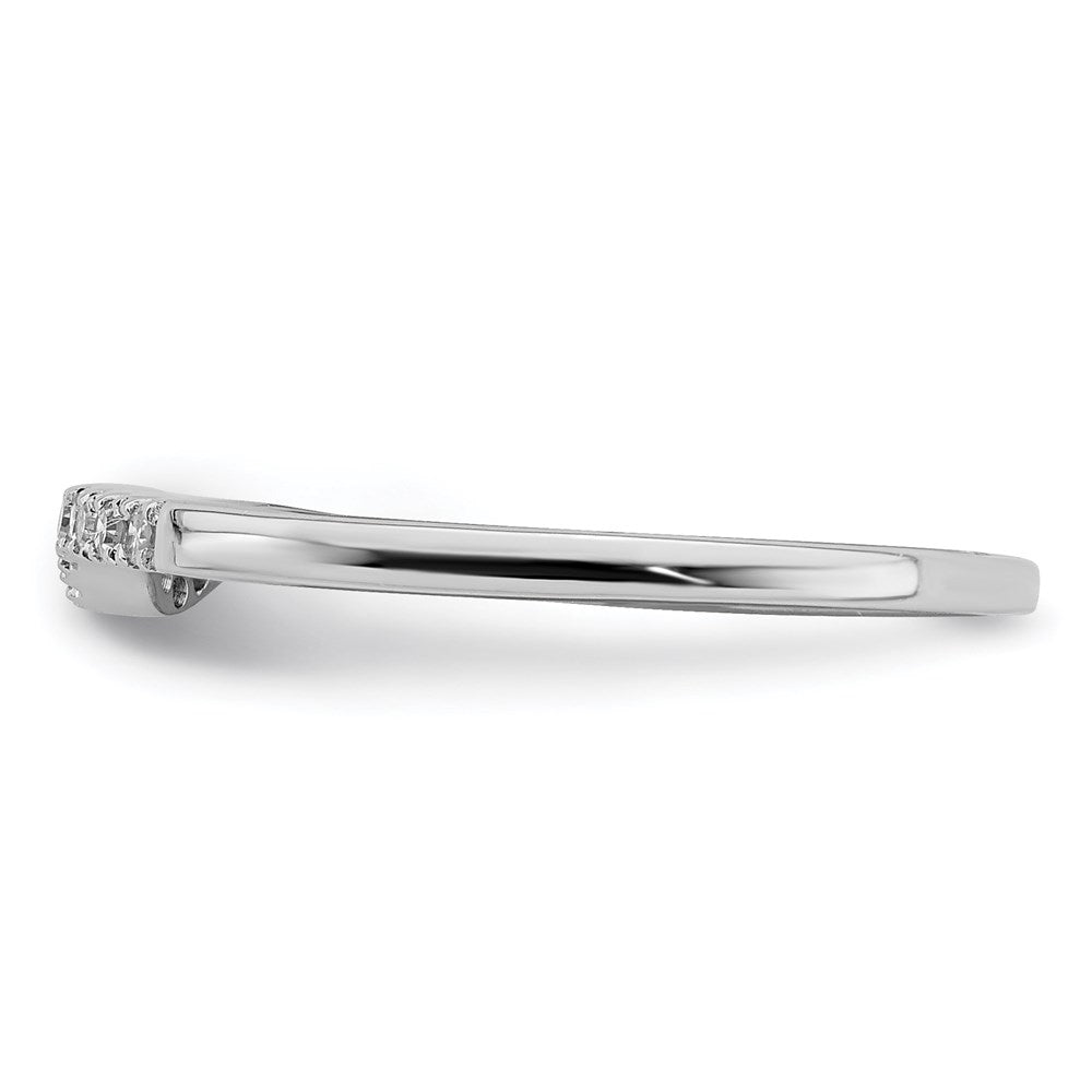 Sterlingsilber Rhodiniert Diamant Wickel Ring