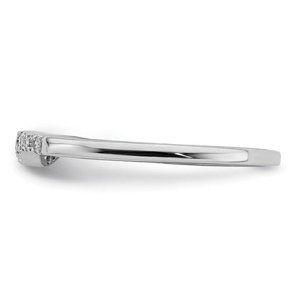 Sterlingsilber Rhodiniert Diamant Wickel Ring