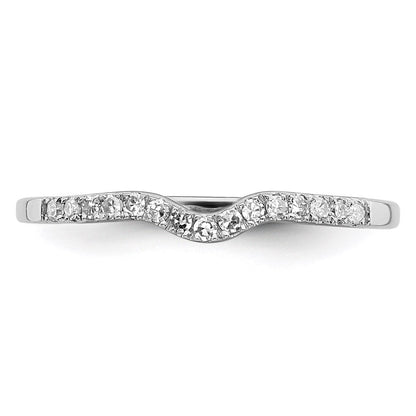 Sterlingsilber Rhodiniert Diamant Wickel Ring