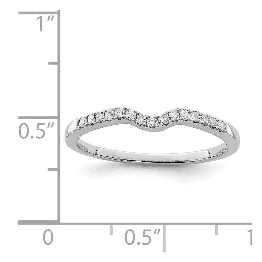 Sterlingsilber Rhodiniert Diamant Wickel Ring