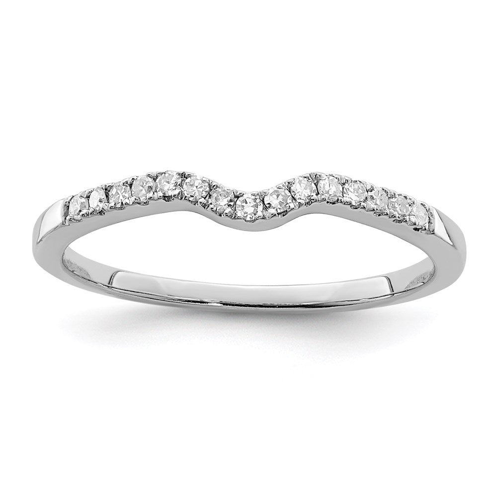 Sterlingsilber Rhodiniert Diamant Wickel Ring