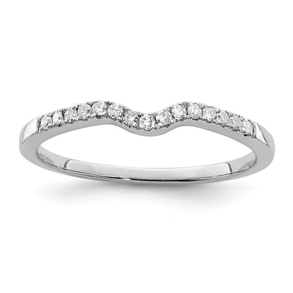 Sterlingsilber Rhodiniert Diamant Wickel Ring