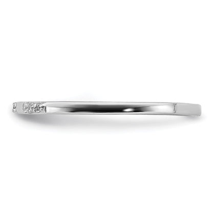 Sterlingsilber Rhodiniert Diamant Ring