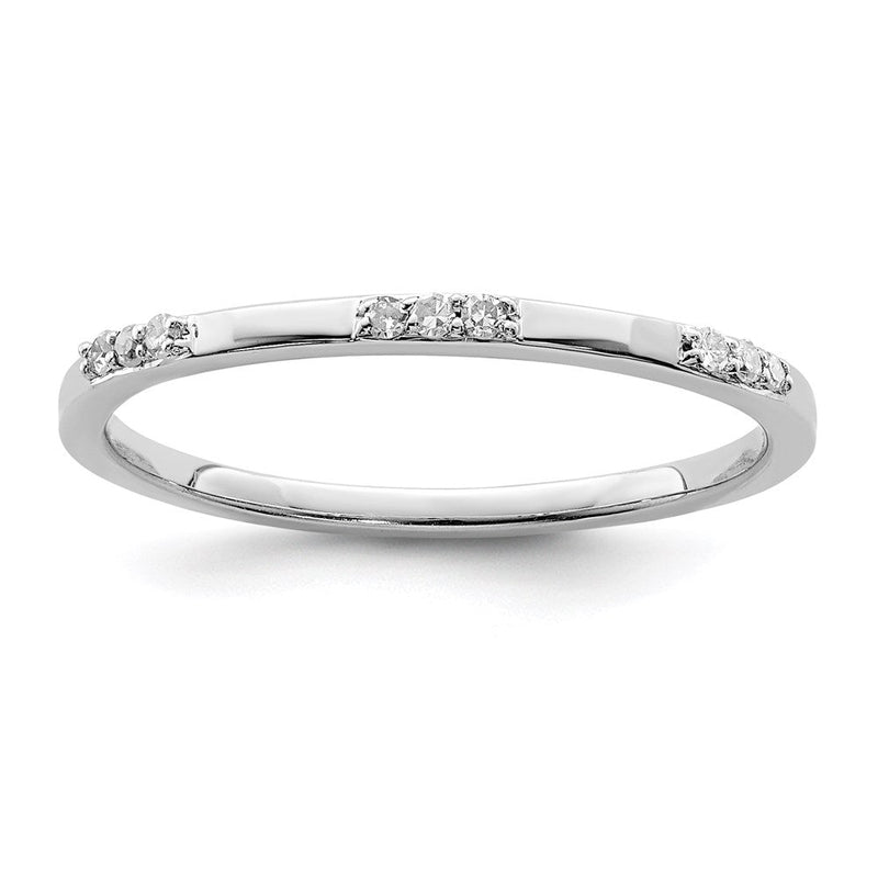 Sterlingsilber Rhodiniert Diamant Ring