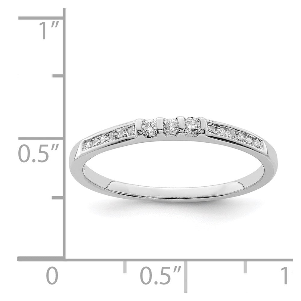 Sterlingsilber Rhodiniert Diamant Ring