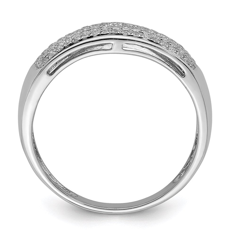 Sterlingsilber Rhodiniert Diamant Damen Ring