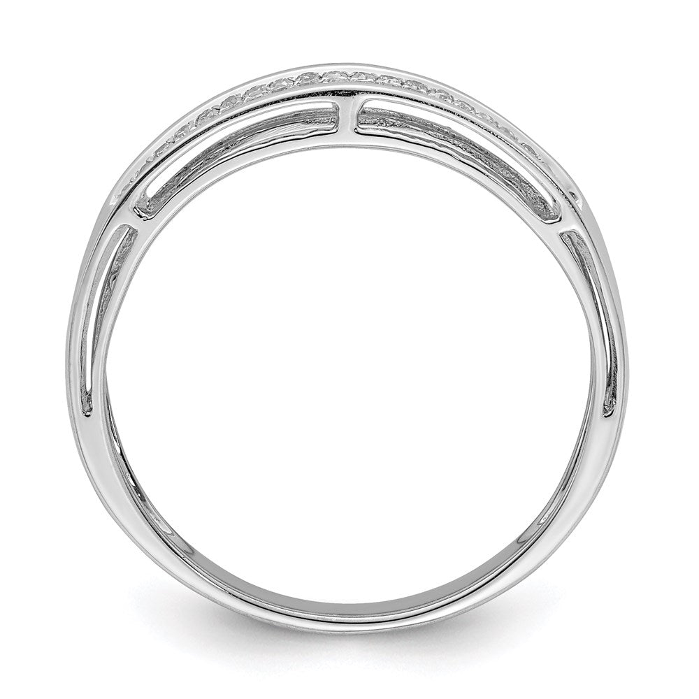 Sterlingsilber Rhodiniert Diamant Damen Ring