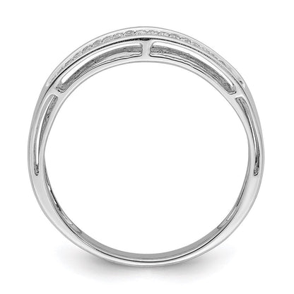 Sterlingsilber Rhodiniert Diamant Damen Ring