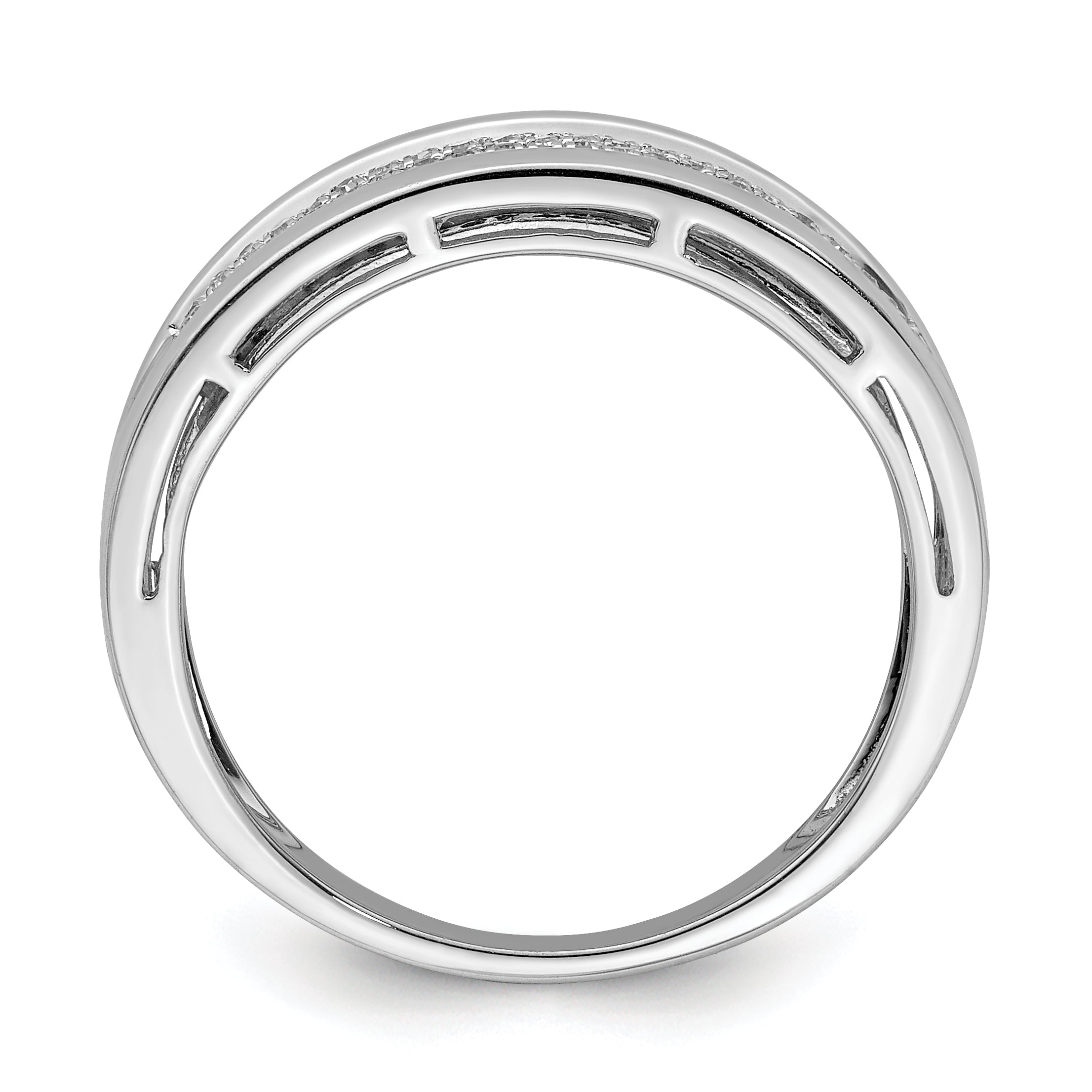 Sterlingsilber Rhodiniert Diamant Damen Ring