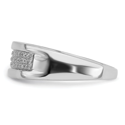 Sterlingsilber Rhodiniert Diamant Damen Ring