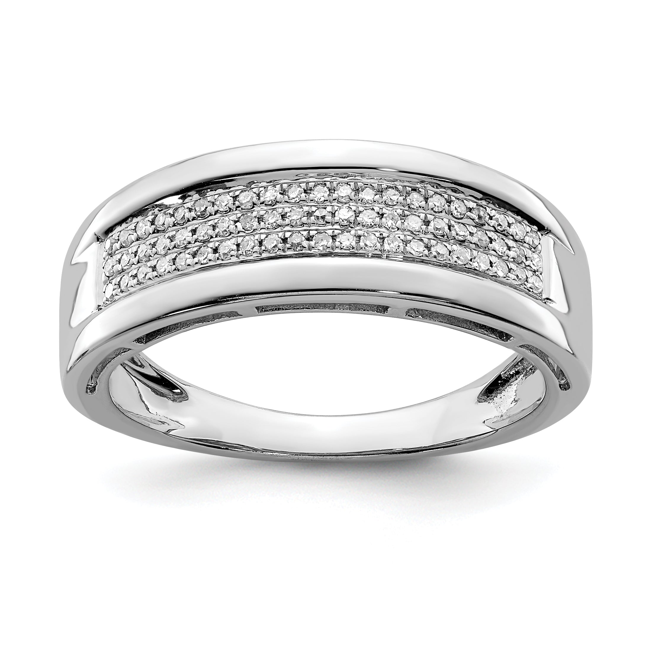 Sterlingsilber Rhodiniert Diamant Damen Ring