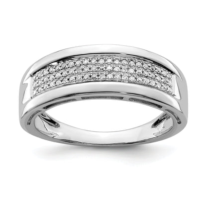 Sterlingsilber Rhodiniert Diamant Damen Ring