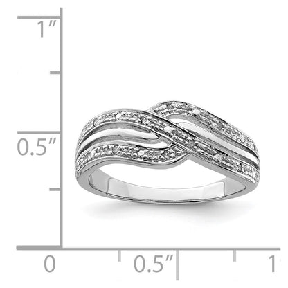 Sterlingsilber Rhodiniert Diamant Ring