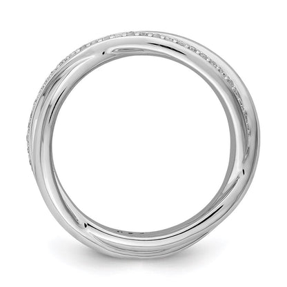 Sterlingsilber Rhodium Diamant Ring