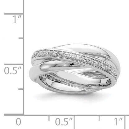Sterlingsilber Rhodium Diamant Ring