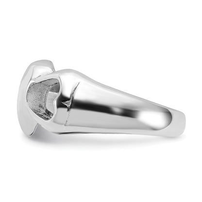 Sterlingsilber Poliert Herzen Ring