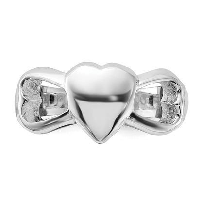 Sterlingsilber Poliert Herzen Ring