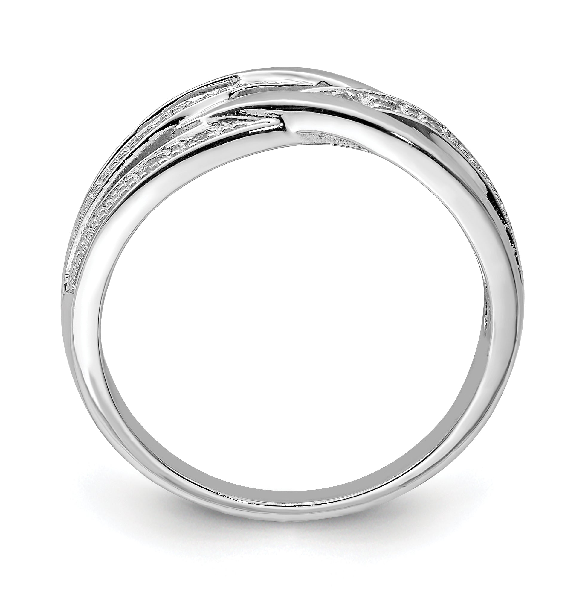 Sterlingsilber Rhodiniert Diamant Ring