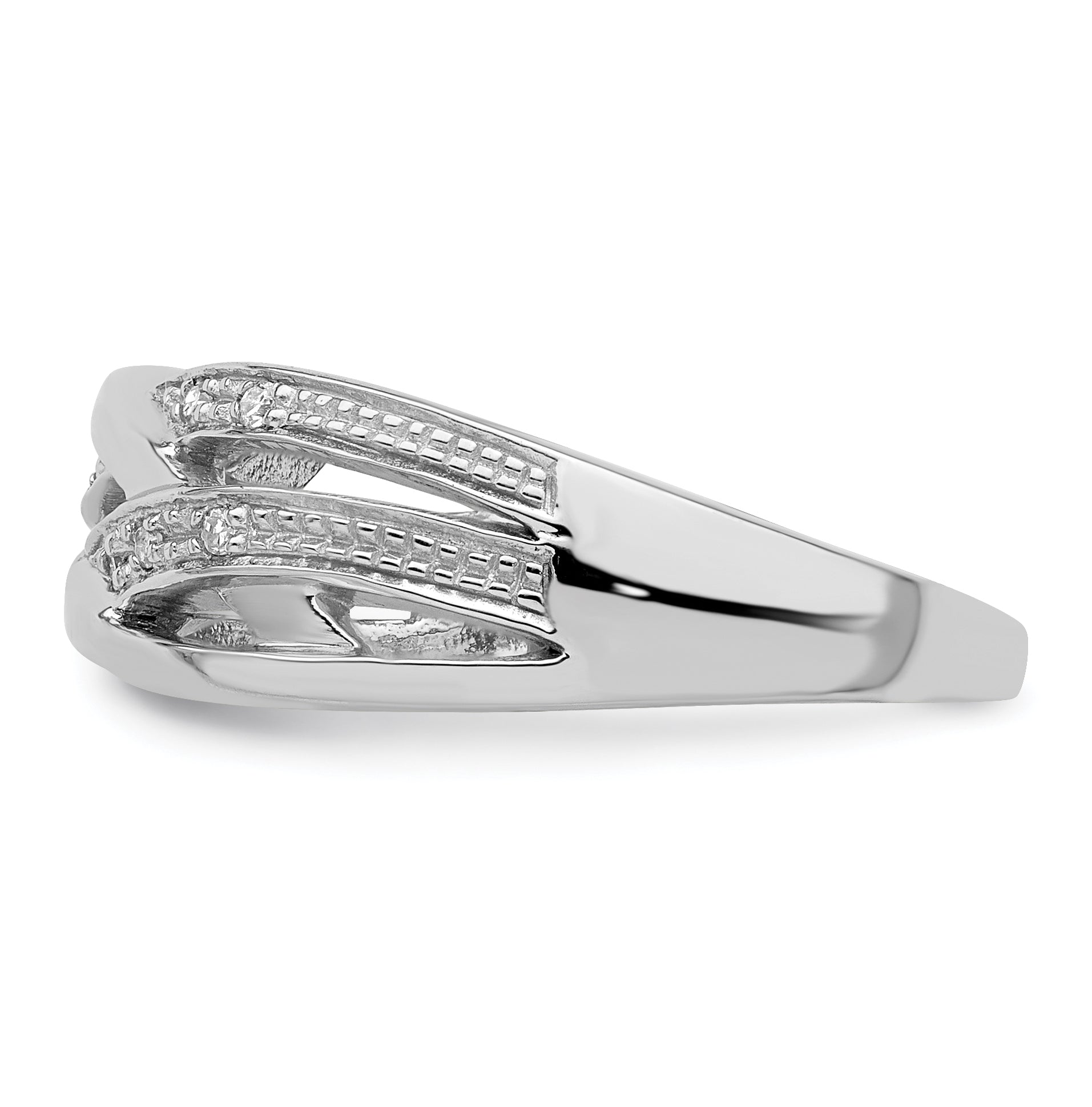 Sterlingsilber Rhodiniert Diamant Ring