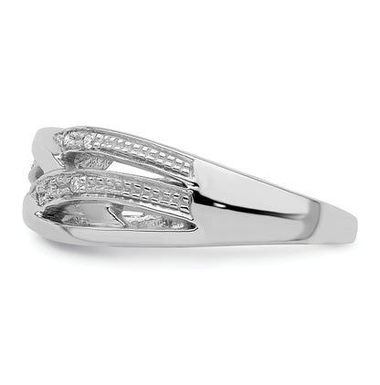Sterlingsilber Rhodiniert Diamant Ring