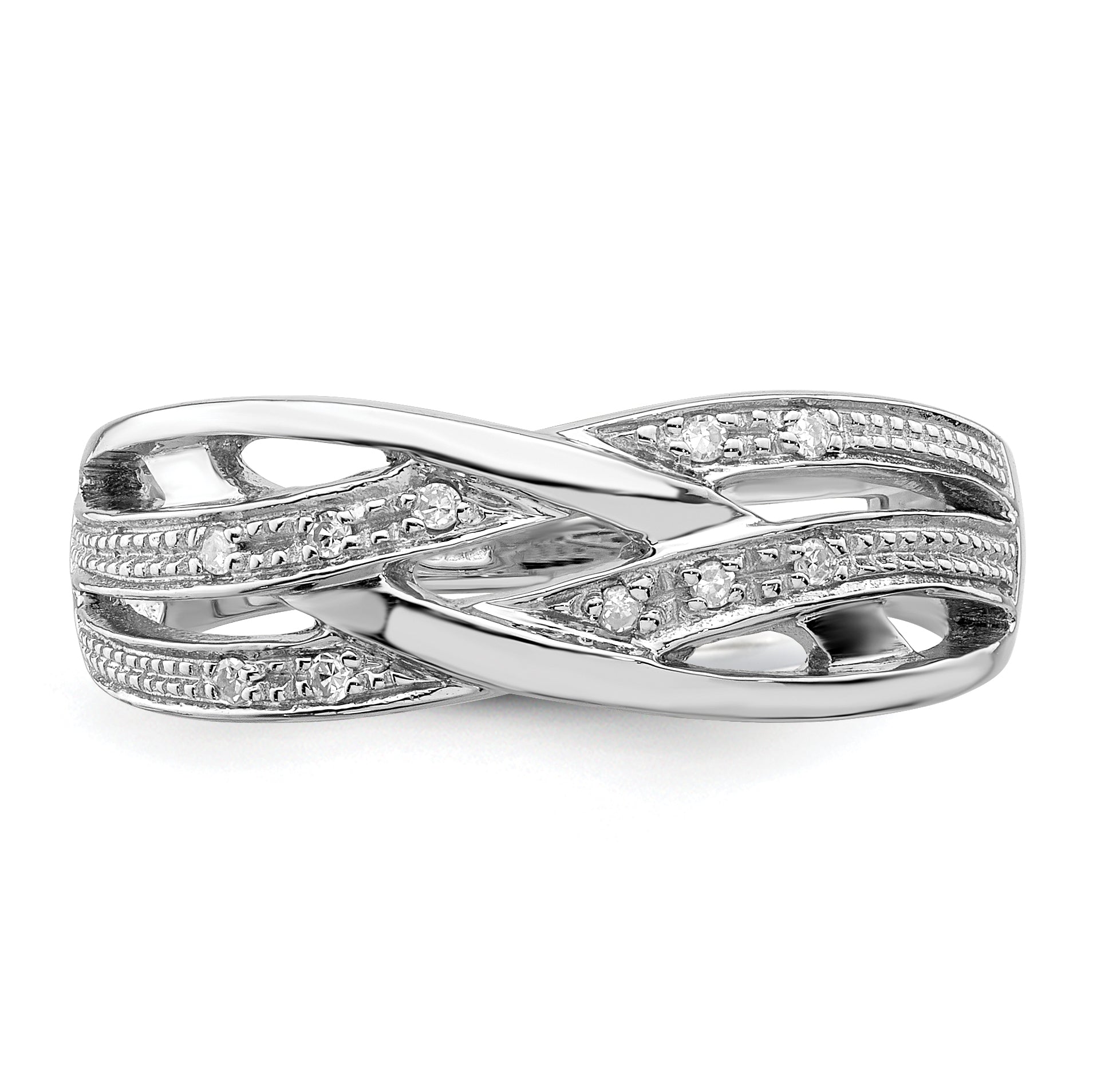 Sterlingsilber Rhodiniert Diamant Ring