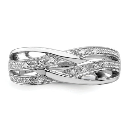 Sterlingsilber Rhodiniert Diamant Ring
