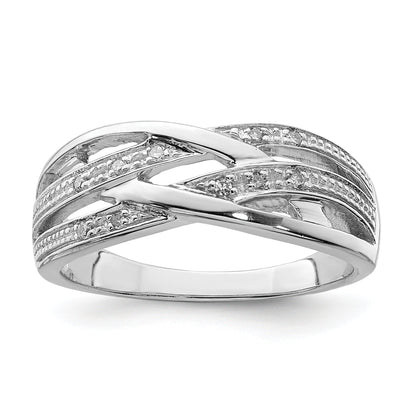 Sterlingsilber Rhodiniert Diamant Ring