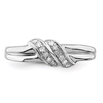 Sterlingsilber Rhodiniert Diamant Ring