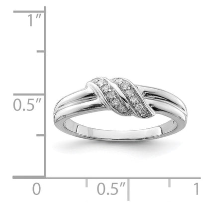 Sterlingsilber Rhodiniert Diamant Ring