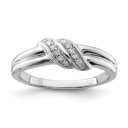 Sterlingsilber Rhodiniert Diamant Ring