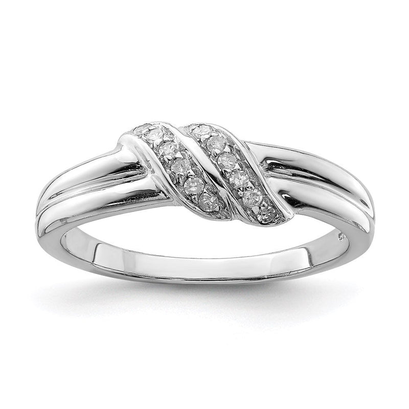 Sterlingsilber Rhodiniert Diamant Ring