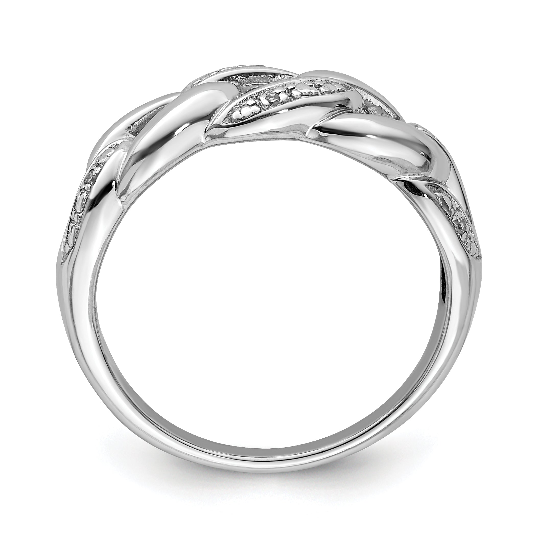 Sterlingsilber Rhodiniert Diamant Ring