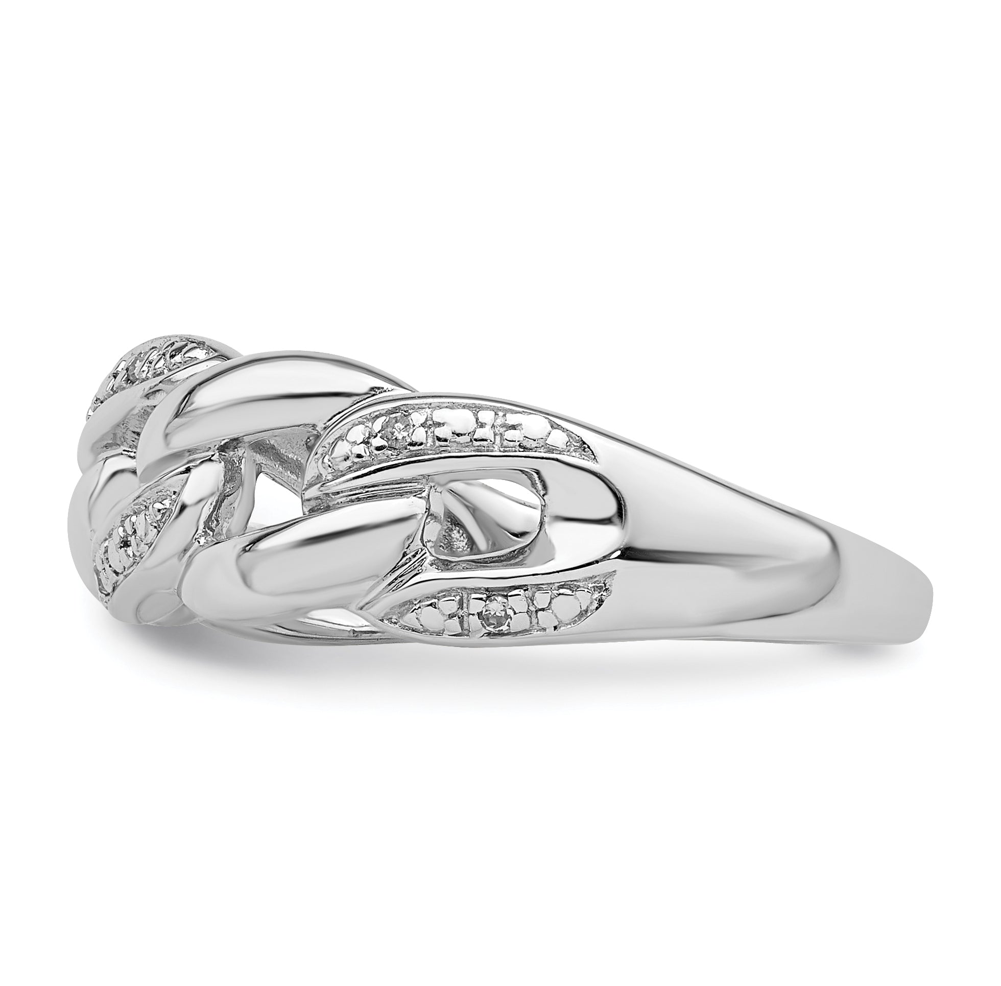 Sterlingsilber Rhodiniert Diamant Ring