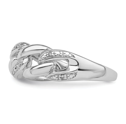Sterlingsilber Rhodiniert Diamant Ring