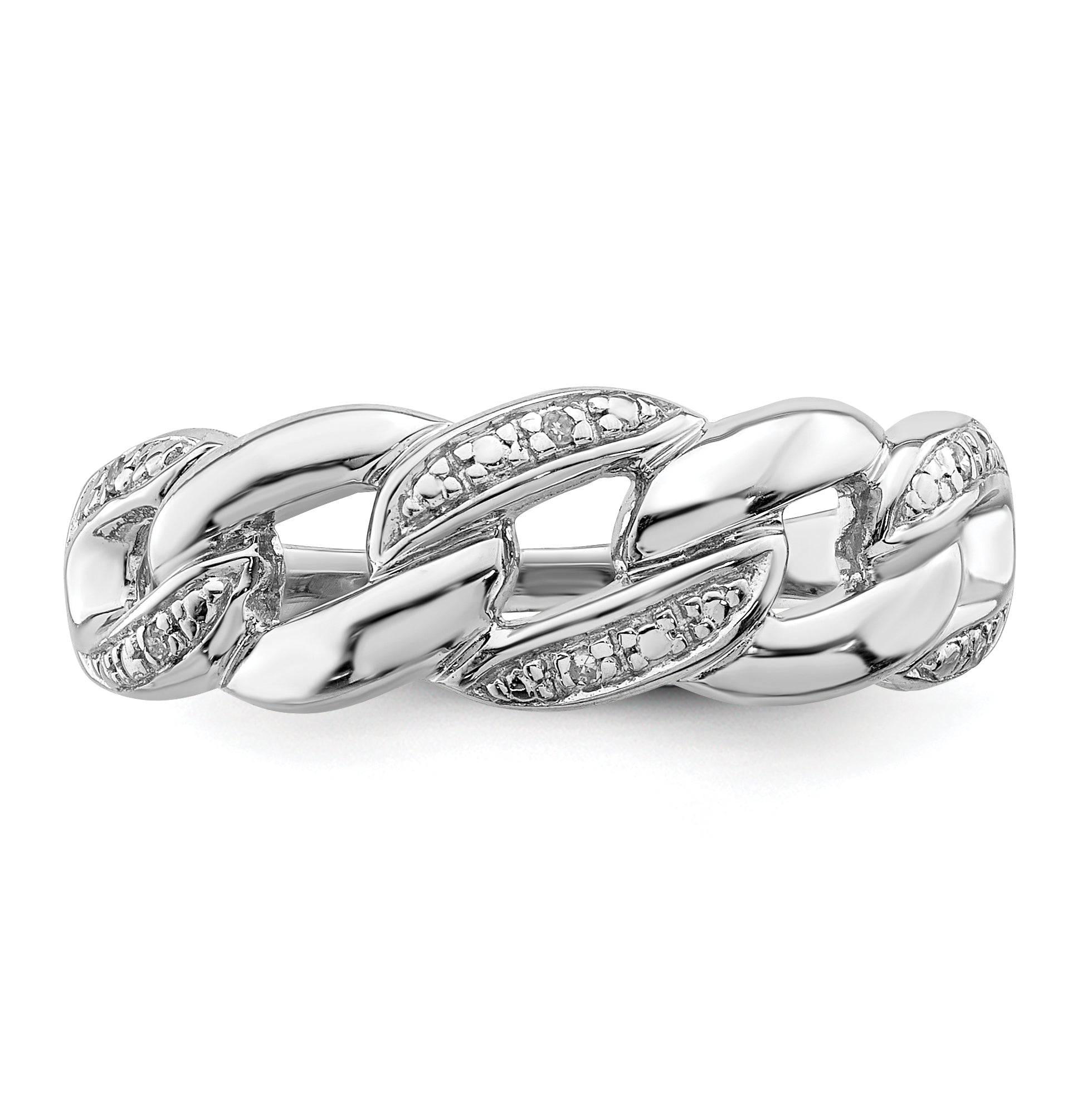 Sterlingsilber Rhodiniert Diamant Ring