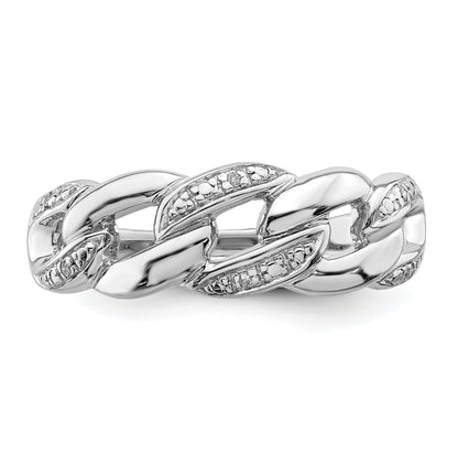 Sterlingsilber Rhodiniert Diamant Ring
