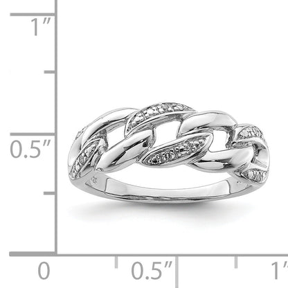 Sterlingsilber Rhodiniert Diamant Ring