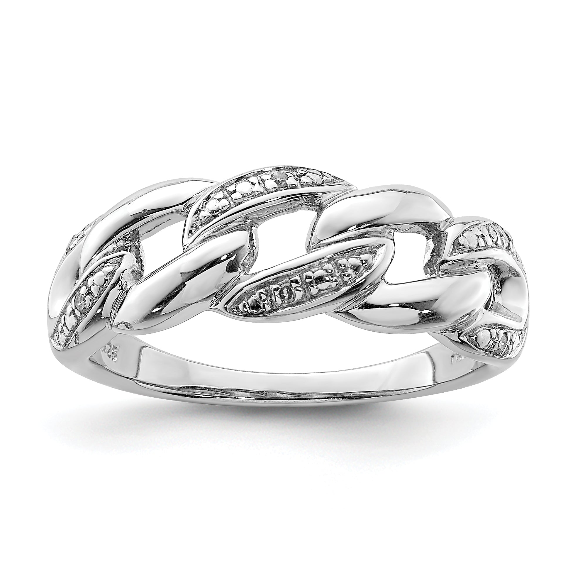 Sterlingsilber Rhodiniert Diamant Ring