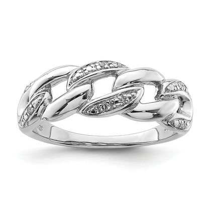 Sterlingsilber Rhodiniert Diamant Ring