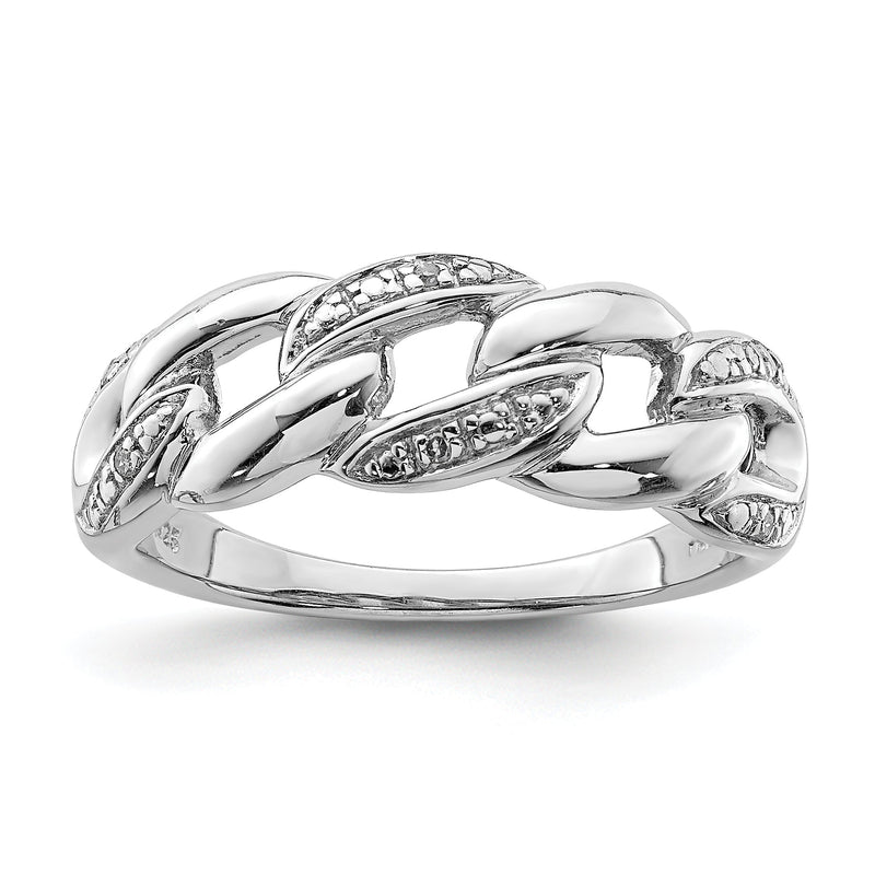 Sterlingsilber Rhodiniert Diamant Ring