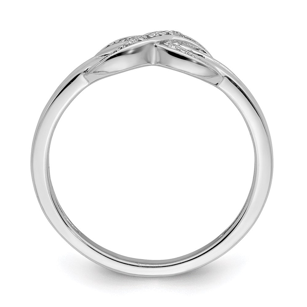 Sterlingsilber Rhodiniert Diamant Unendlichkeit Ring